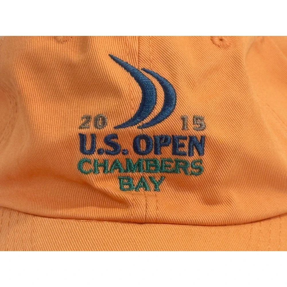 US Open 2015 Hat Cap Orange Adjustable‎ OSFA Strap Golf Chambers Bay USGA Member